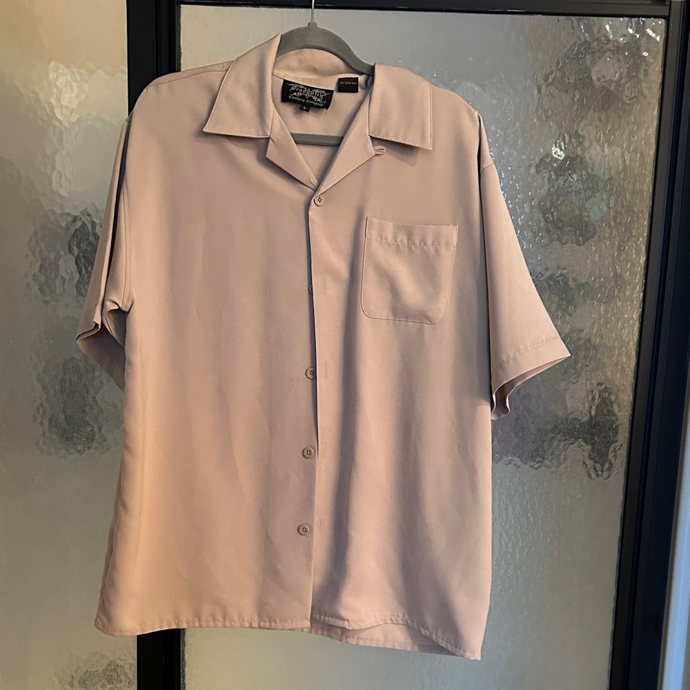 Classic Beige Button-Down Shirt for Men